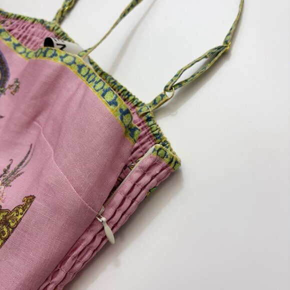 ALEMAIS Multicolour Monte Midi Dress in Linen - Picture 6 of 16